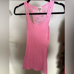 Mossimo Supply Co. Pink Lace Tank Top